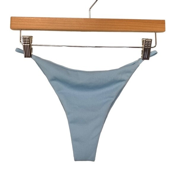 NWOT Zaful | Light Blue Barely There Low Waisted Bikini Swim Bottom L (8) - Picture 5 of 8